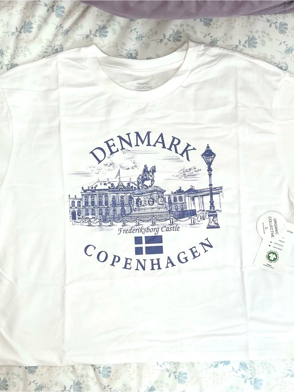 Denmark Copenhagen White Graphic Short-Sleeve Tee